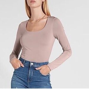 Express Long Sleeve Scoop Neck Bodysuit – Size S